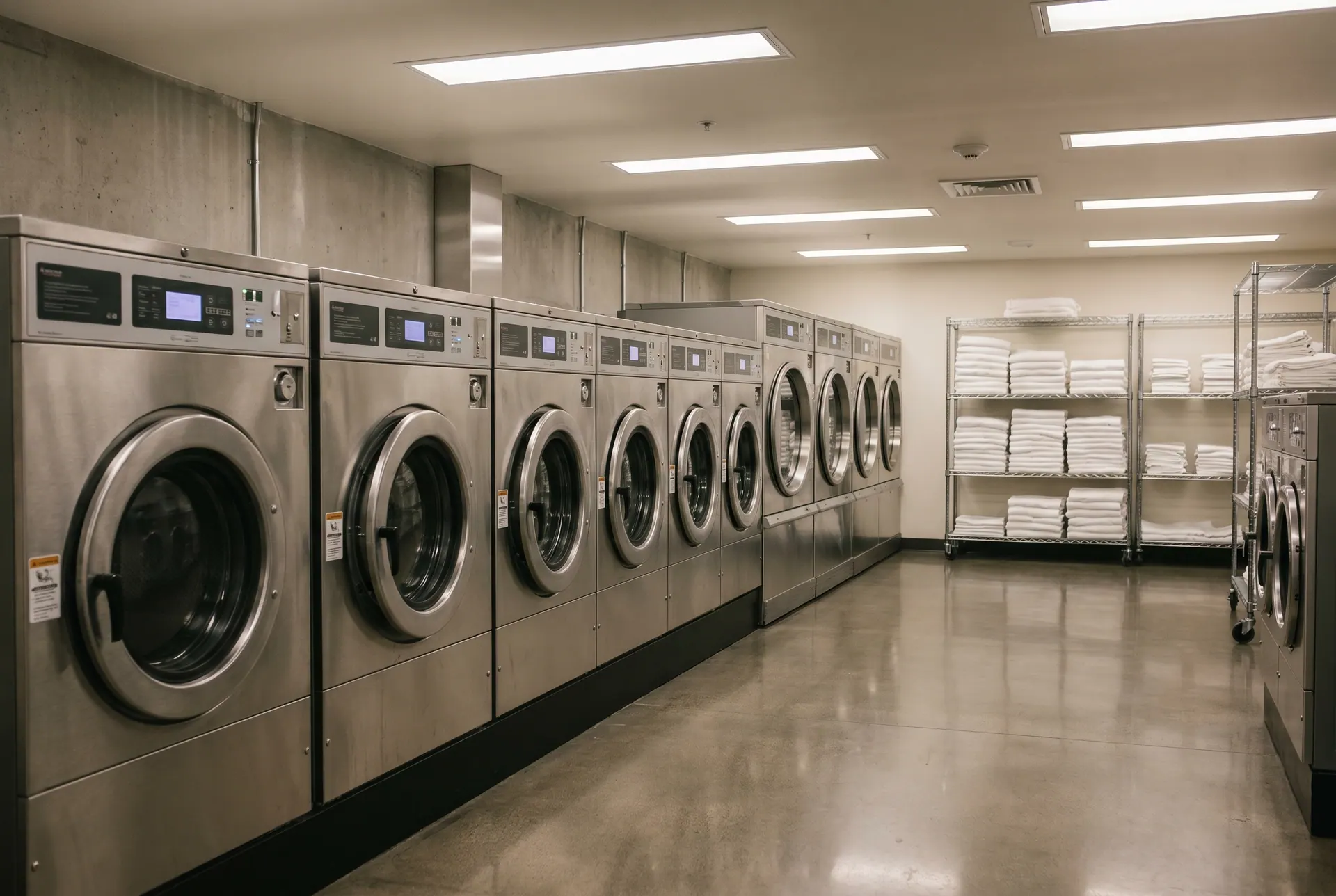 Commercial laundry equipment we service in Seattle hotels
