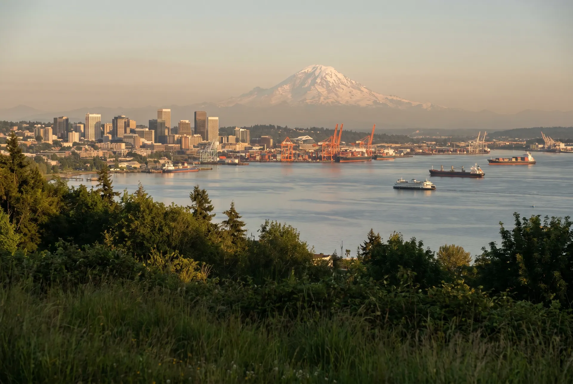 Northeast Tacoma hillside with Commencement Bay view